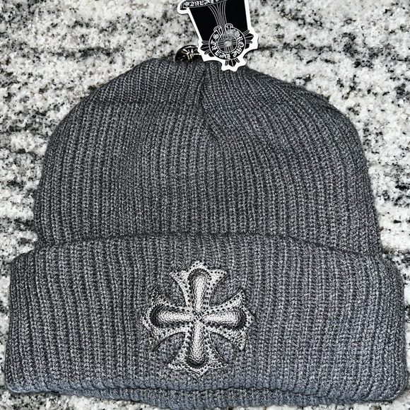 CHROME HEARTS ダークグレー ビーニー Chrome Hearts | Accessories | Chrome Hearts Gray Beanie | Poshmark